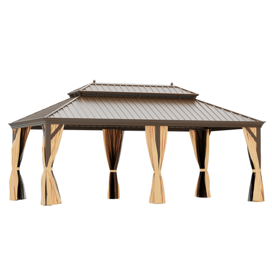 GAZEBEST 12'x20' Hardtop Gazebo Accessories for John