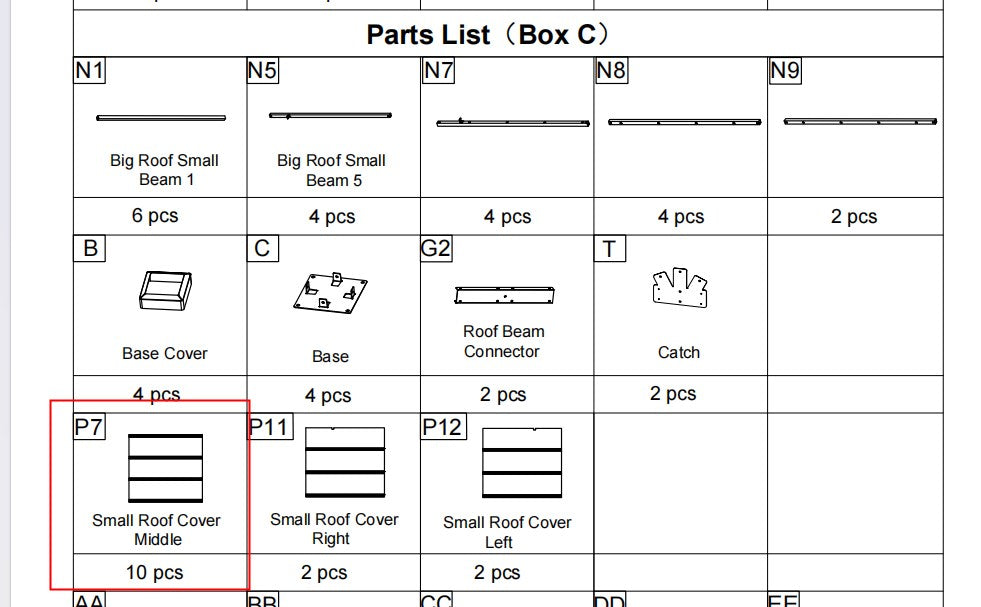 SHENZHEN-A35-Replacement Parts（Model #P7）