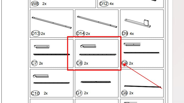 SHENZHEN-B42-Replacement Parts(Model #C8）