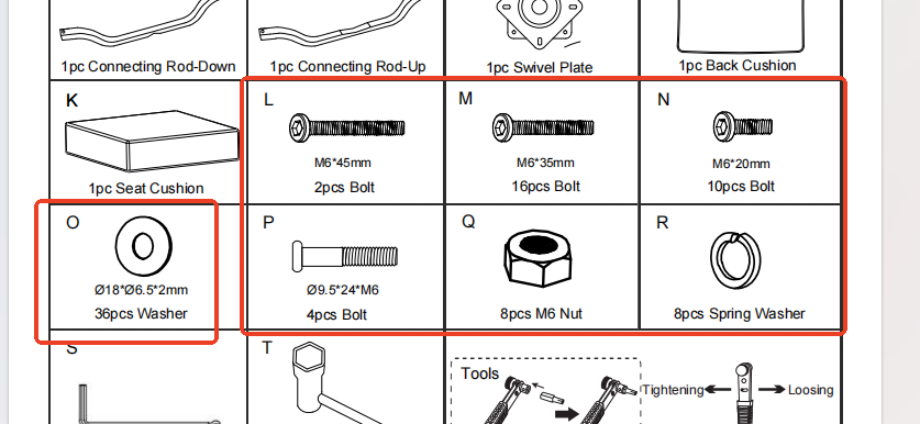 SHENZHEN-SPT-FMO-B-V01V04-Replacement Part(Hardware Pack)