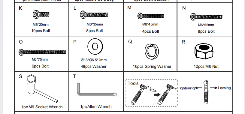 SHENZHEN-SPT-FMO-E-V01/V04-Replacement Parts（Hardware Pack）
