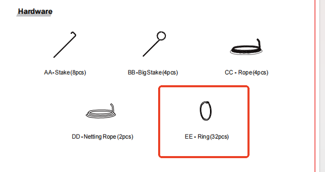 SHENZHEN-J01-Replacement Part(Hardware Pack)