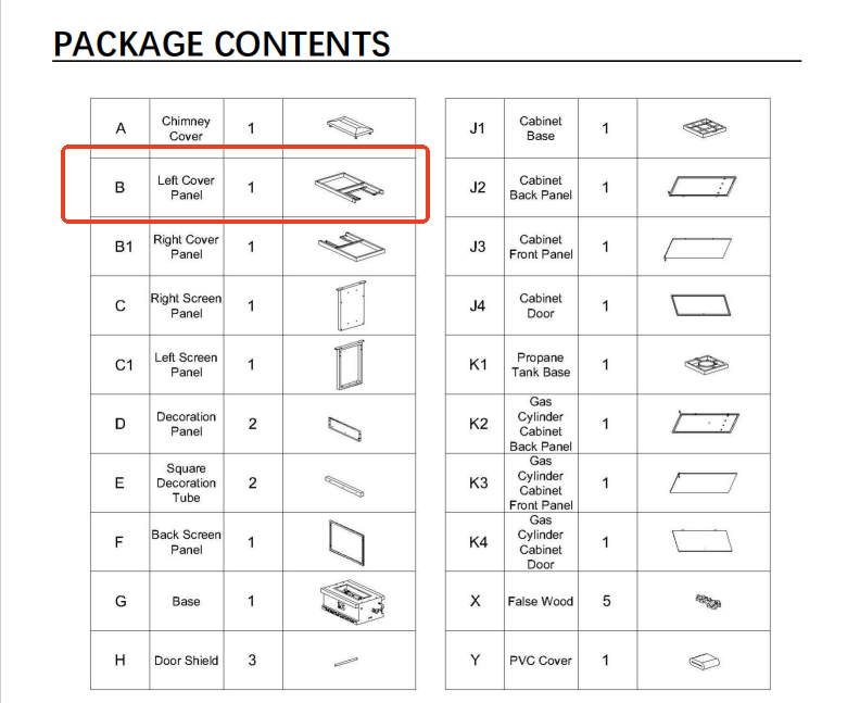 SHENZHEN-MT-BGE-SGF-Replacement Parts（Model #B）