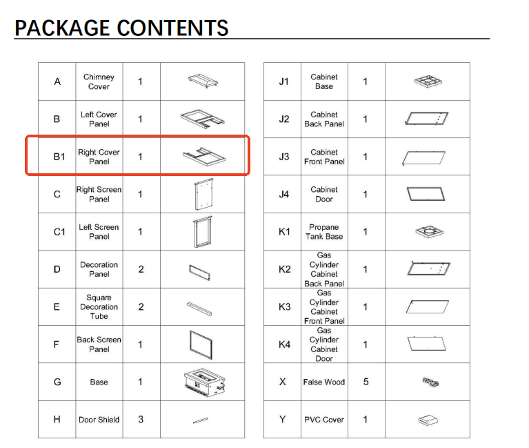SHENZHEN-MT-BGE-SGF-Replacement Parts（Model #B1）