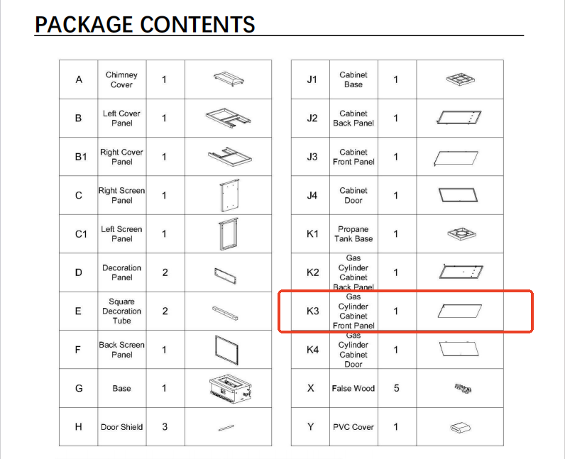 SHENZHEN-MT-BGE-SGF-Replacement Parts（Model #K3)