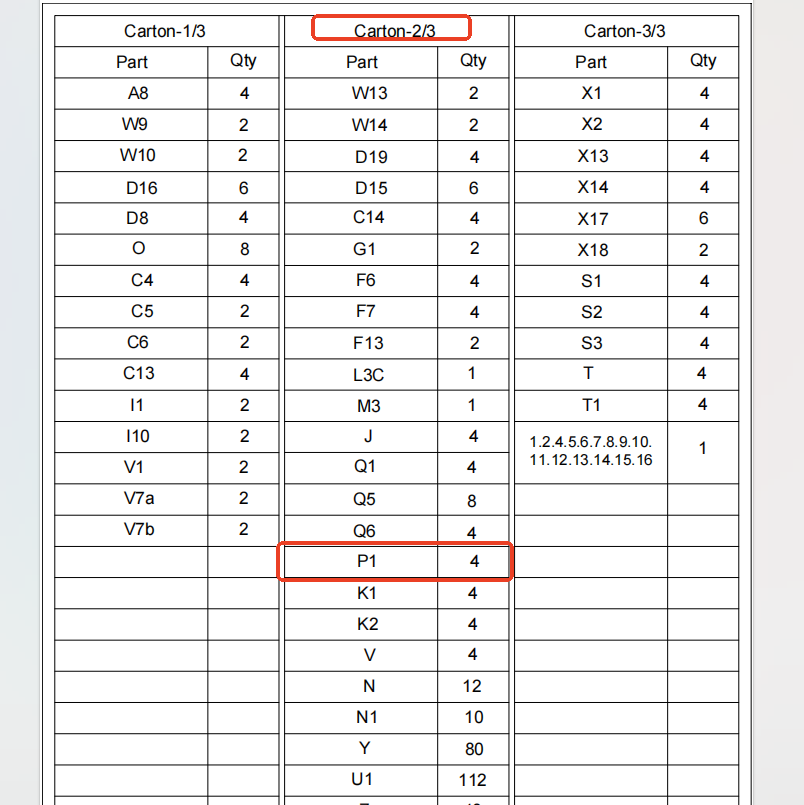 SHENZHEN-C40-Replacement Parts（Model #P1)